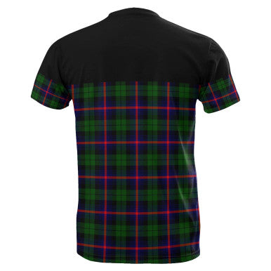Scottish Urquhart Modern Clan Tartan T-Shirt Horizontal Style Back Side Tartan Plaid