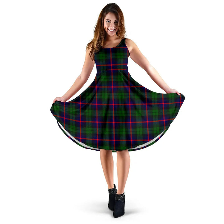 Scottish Urquhart Modern Clan Tartan Women Midi Dress