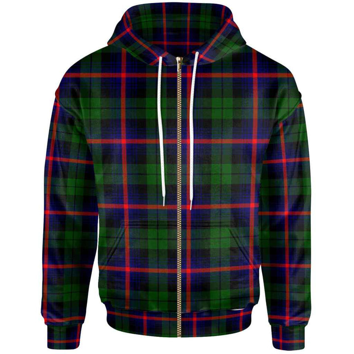 Scottish Urquhart Modern Clan Tartan Hoodie Zip Tartan Plaid