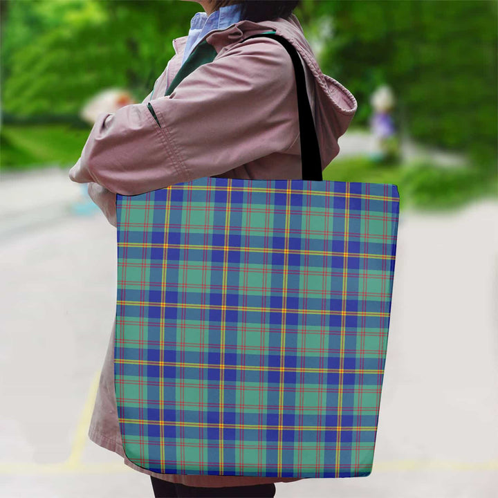 Scottish US Marine Clan Tartan Canvas Bag With Shoulder Strap Tartan Plaid 2
