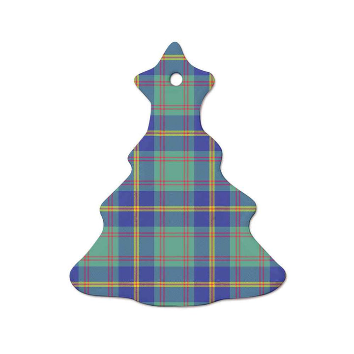Scottish US Marine Clan Tartan Ceramic Ornament  Tree Shape Tartan Plaid