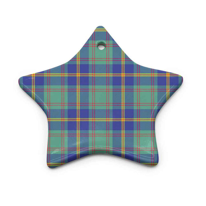 Scottish US Marine Clan Tartan Ceramic Ornament Star Shape Tartan Plaid