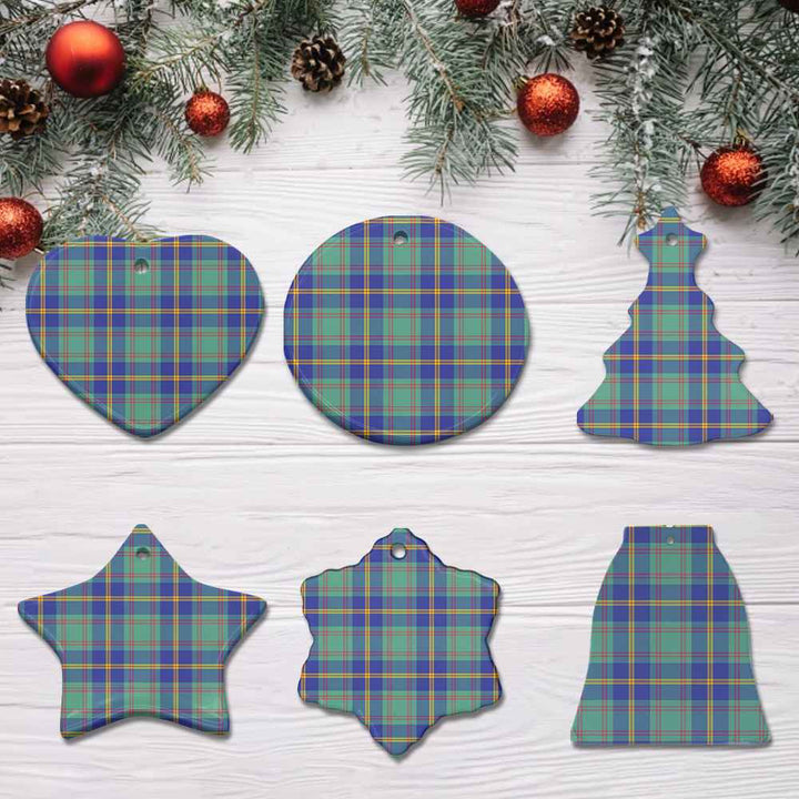 Scottish US Marine Clan Tartan Ceramic Ornament All Tartan Plaid