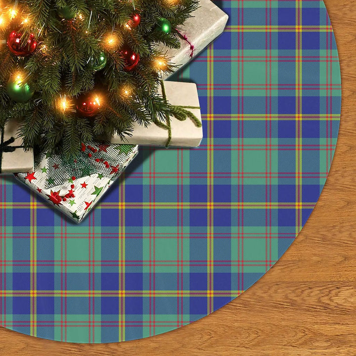 Scottish US Marine Clan Tartan Christmas Tree Skirt No Tassels 2 Tartan Plaid