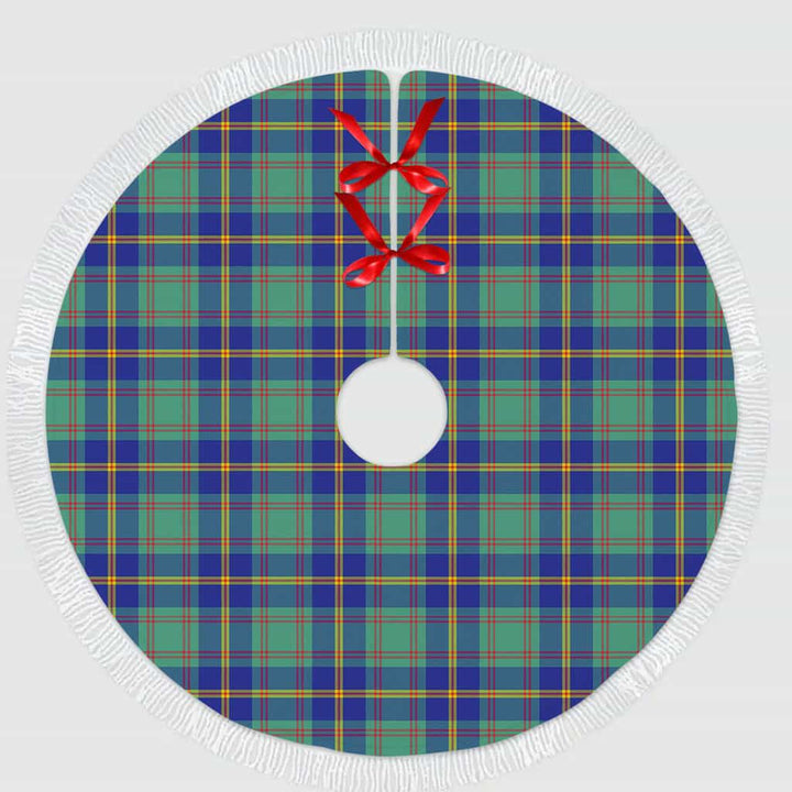 Scottish US Marine Clan Tartan Christmas Tree Skirt Tassels 1 Tartan Plaid