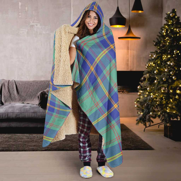 Scottish US Marine Clan Tartan Hooded Blanket Tartan Plaid 6