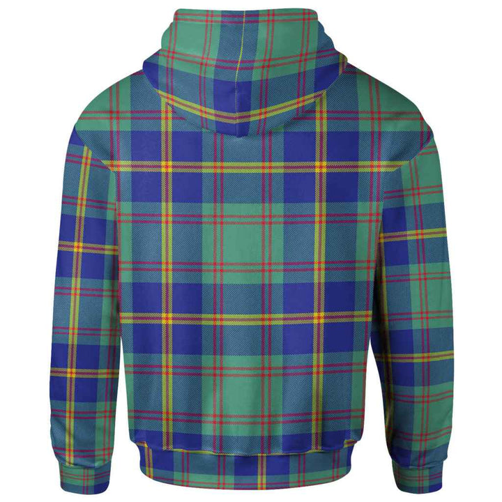 Scottish US Marine Clan Tartan Hoodie Back Side Tartan Plaid