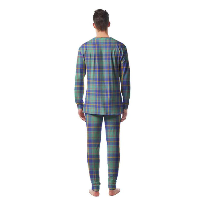 Scottish US Marine Clan Tartan Pajama Set Men Back Side Tartan Plaid