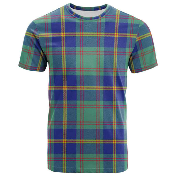Scottish US Marine Clan Tartan T-Shirt Front Side Tartan Plaid