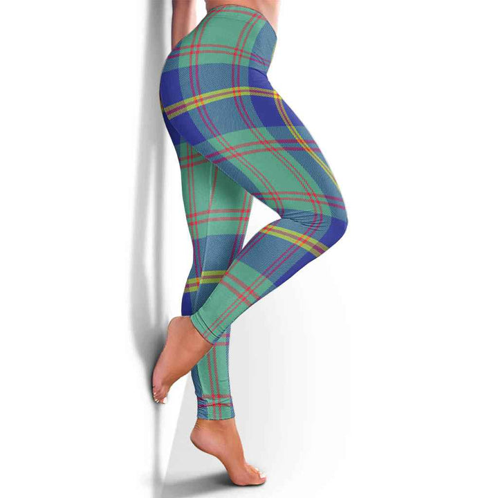 Scottish US Marine Clan Tartan Women Leggings Tartan Plaid 4