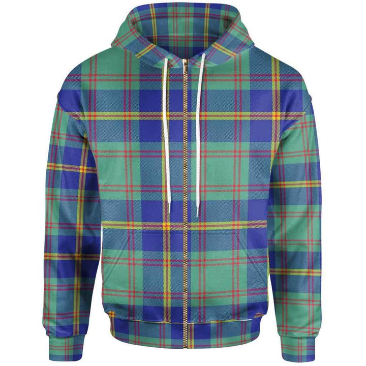 Scottish US Marine Clan Tartan Hoodie Zip Tartan Plaid