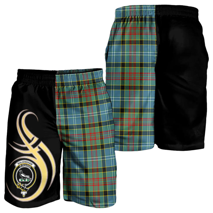 Scottish Walkinshaw Clan Crest Tartan Believe in Me Men's Shorts