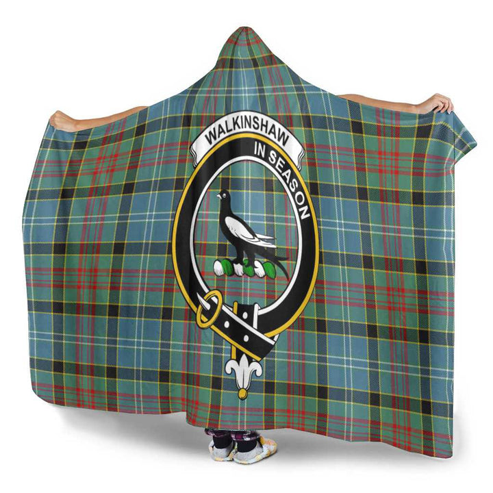 Scottish Walkinshaw Clan Crest Tartan Hooded Blanket Tartan Plaid 3