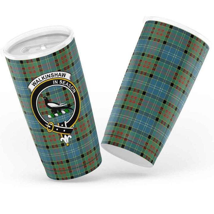 Scottish Walkinshaw Clan Crest Tartan Insulated Tumbler Tartan Plaid 3