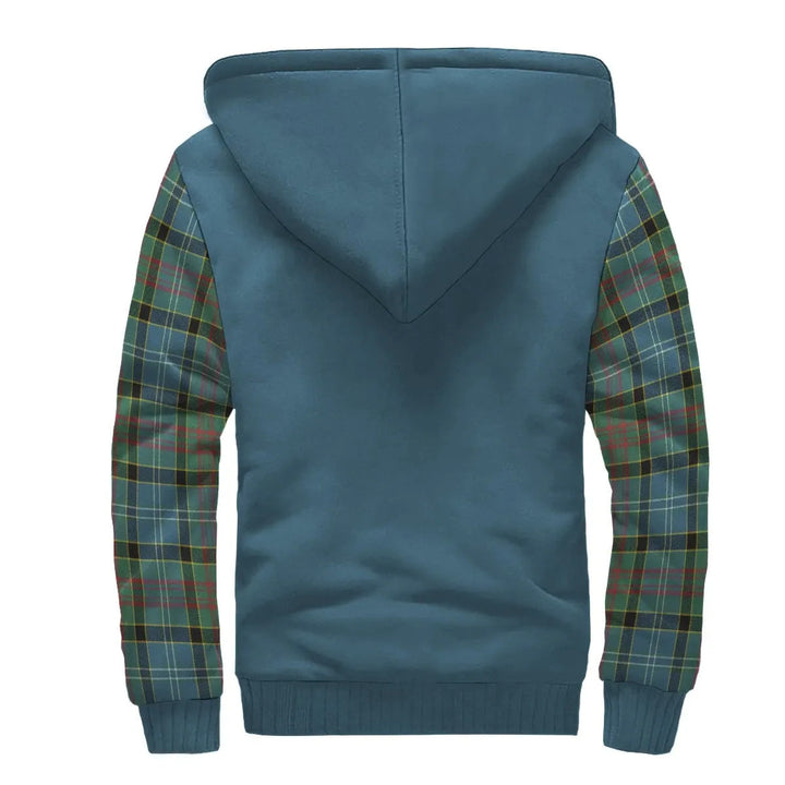 Scottish Walkinshaw Clan Crest Tartan Plaid Sleeve Sherpa Hoodie