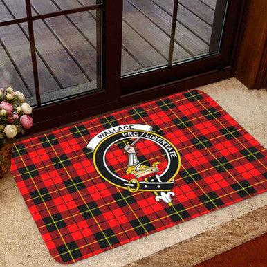 Scottish Wallace Clan Crest Tartan Door Mat Tartan Plaid 1
