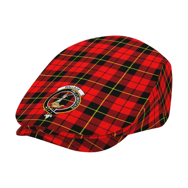 Scottish Wallace Clan Crest Tartan Flat Cap Tartan Plaid 2
