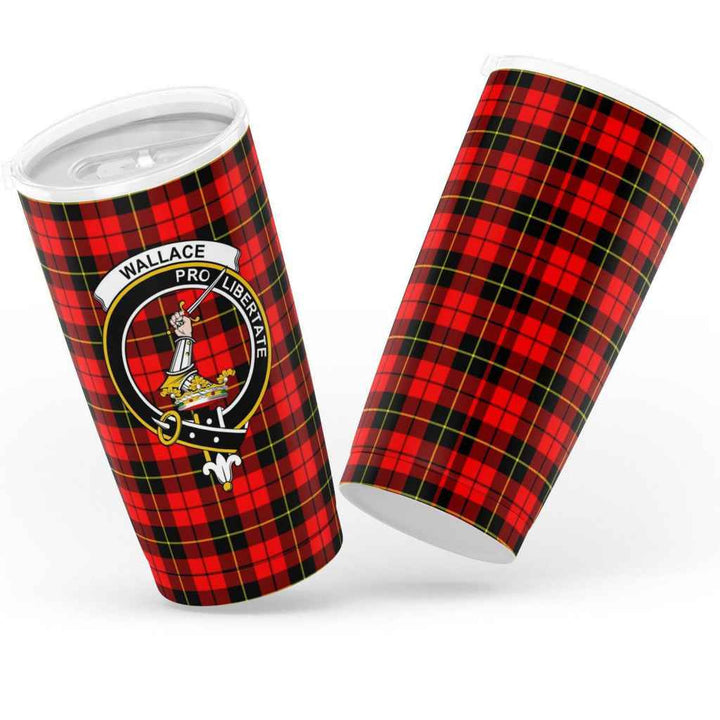 Scottish Wallace Clan Crest Tartan Insulated Tumbler Tartan Plaid 3