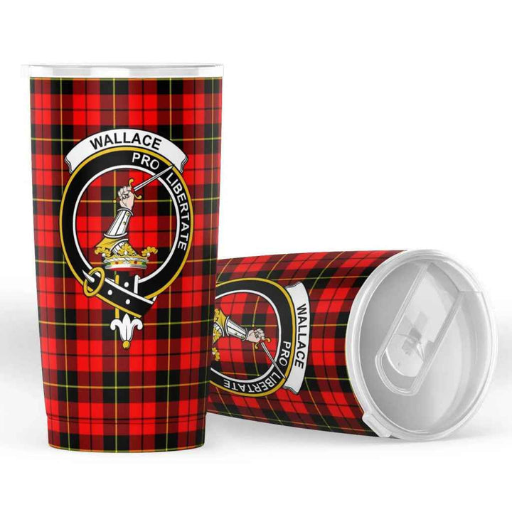 Scottish Wallace Clan Crest Tartan Insulated Tumbler Tartan Plaid 4