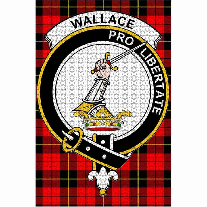 Scottish Wallace Clan Crest Tartan Jigsaw Puzzle 1