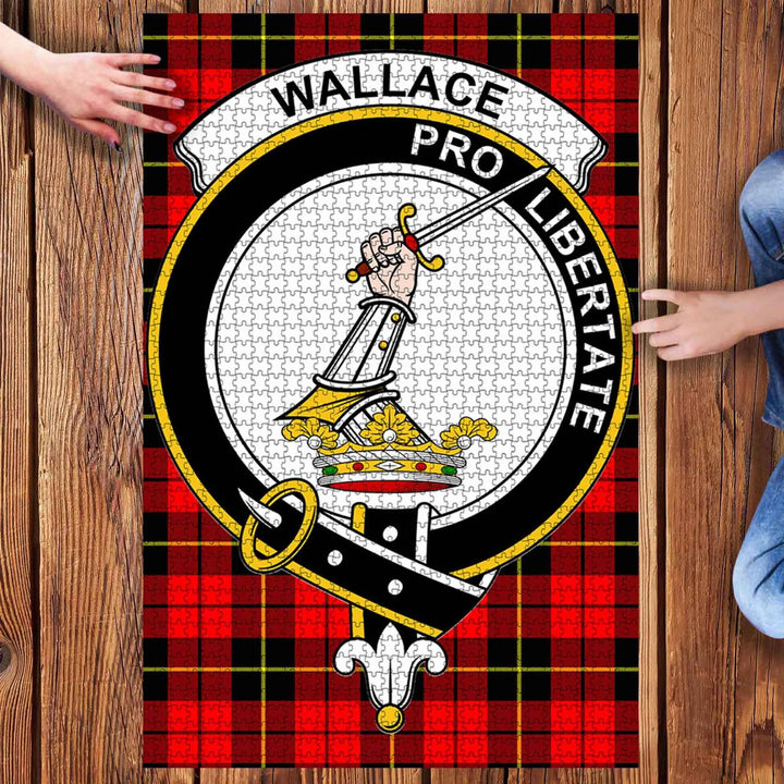 Scottish Wallace Clan Crest Tartan Jigsaw Puzzle 3