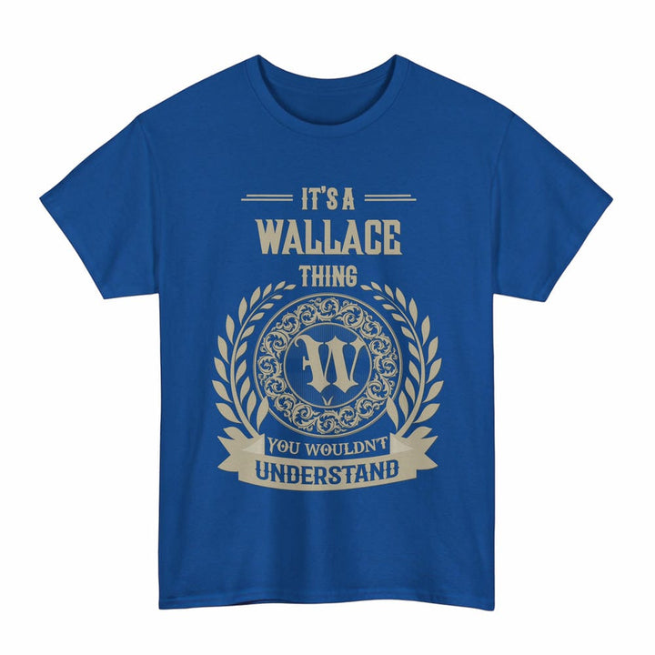 Scottish Wallace Clan Tartan T-Shirt - Vintage Family Name Tartan Plaid Royal Color