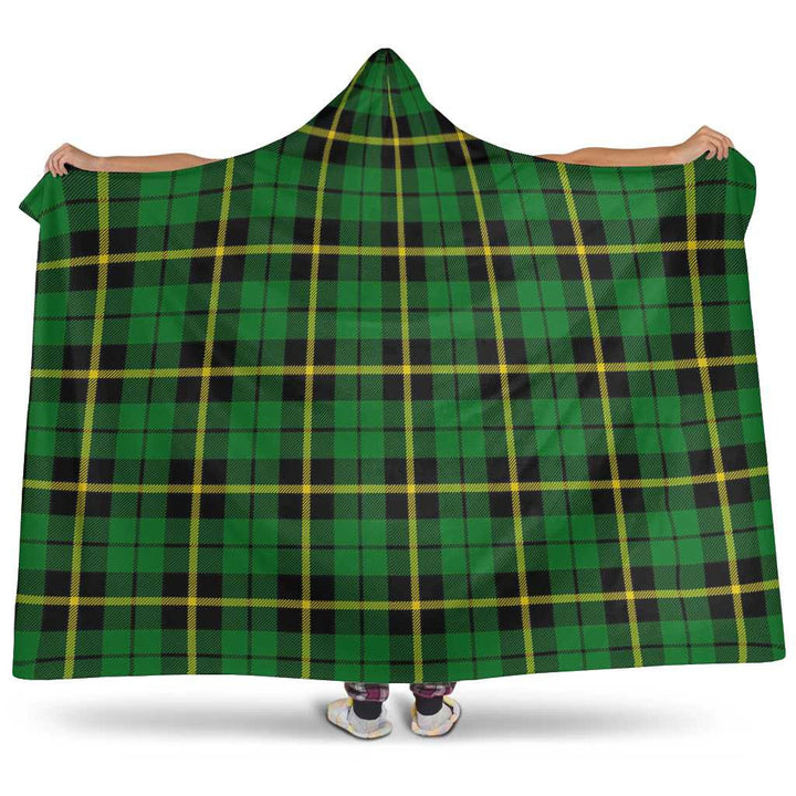 Scottish Wallace Hunting - Green Clan Tartan Hooded Blanket Tartan Plaid 1