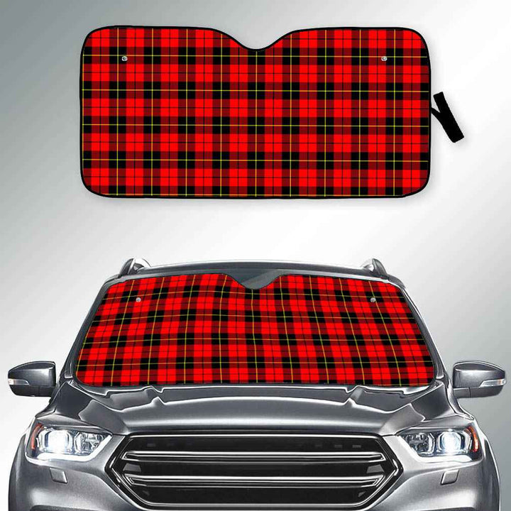 Scottish Wallace Hunting - Red Clan Tartan Car Windshield Sun Shade Tartan Plaid 2