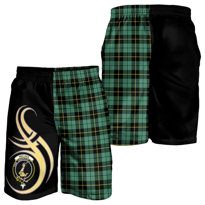 Scottish Wallace Hunting Ancient Clan Crest Tartan Believe in Me Men's Shorts