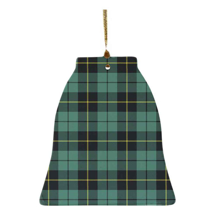 Scottish Wallace Hunting - Red Clan Tartan Ceramic Ornament Bell Shape Tartan Plaid