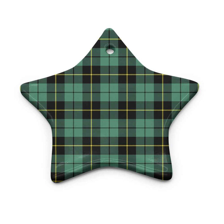 Scottish Wallace Hunting - Red Clan Tartan Ceramic Ornament Star Shape Tartan Plaid