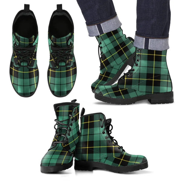 Scottish Wallace Hunting Ancient Clan Tartan Leather Boots