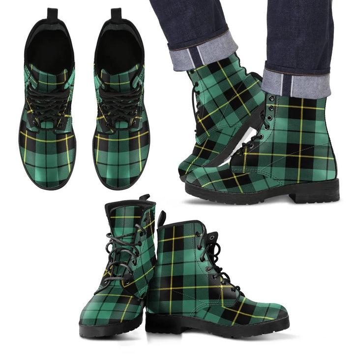 Scottish Wallace Hunting Ancient Clan Tartan Leather Boots