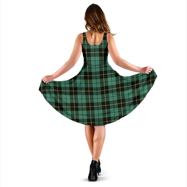 Scottish Wallace Hunting Ancient Clan Tartan Women Midi Dress