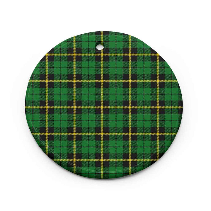 Scottish Wallace Hunting Ancient Clan Tartan Ceramic Ornament Circle Shape Tartan Plaid