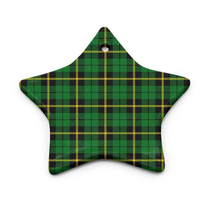Scottish Wallace Hunting Ancient Clan Tartan Ceramic Ornament Star Shape Tartan Plaid