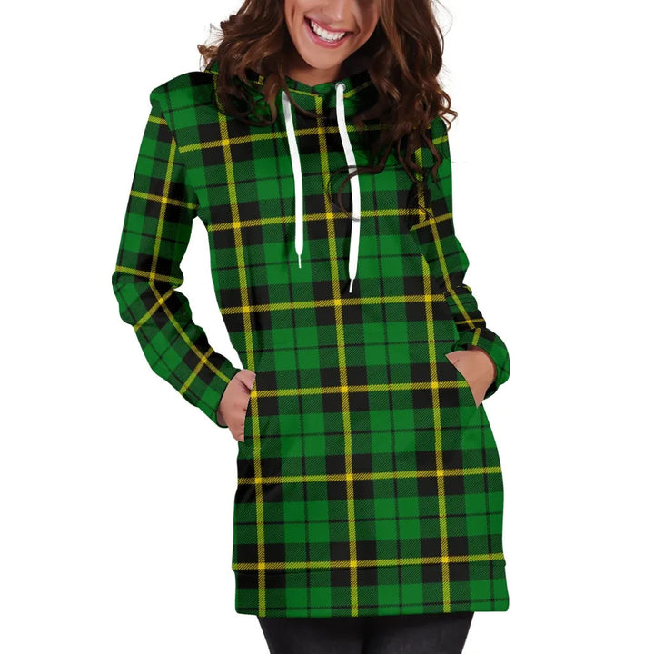 Scottish Wallace Hunting - Green Clan Tartan Hoodie Dress
