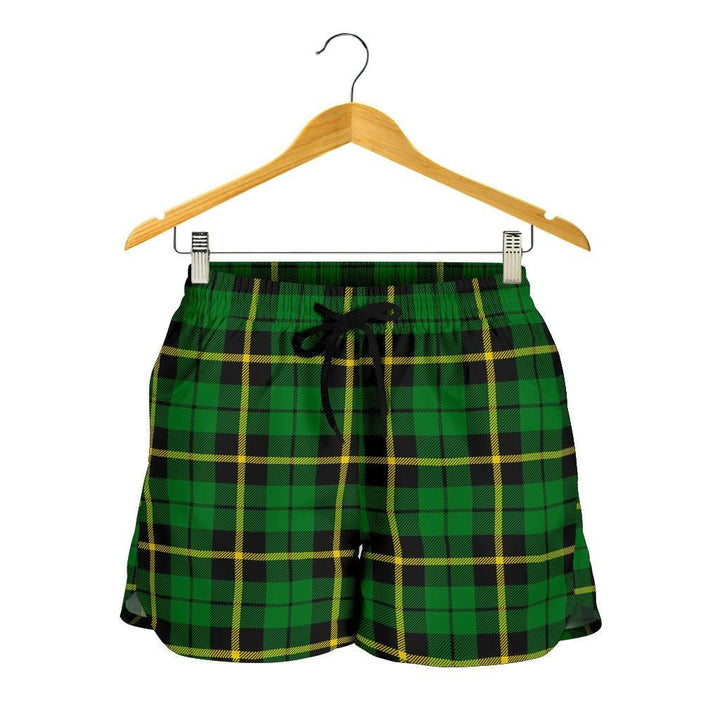Scottish Wallace Hunting - Green Clan Tartan Women Shorts