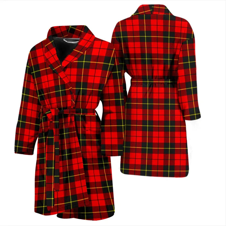 Scottish Wallace Hunting - Red Clan Tartan Bathrobe 3