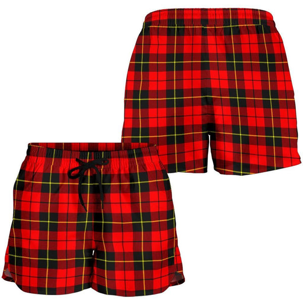 Scottish Wallace Hunting - Red Clan Tartan Women Shorts