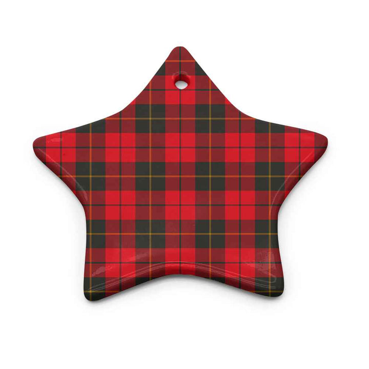 Scottish Wallace Weathered Clan Tartan Ceramic Ornament Star Shape Tartan Plaid