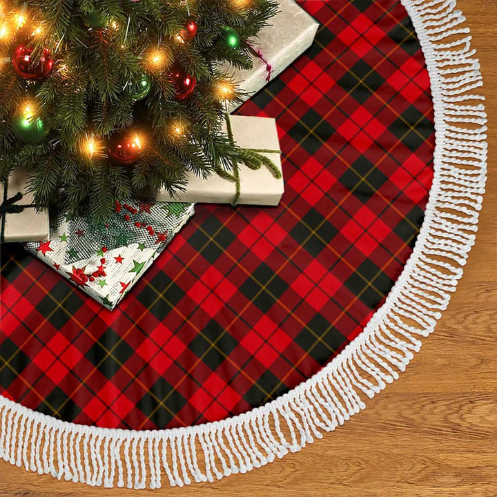 Scottish Wallace Weathered Clan Tartan Christmas Tree Skirt Tassels 2 Tartan Plaid