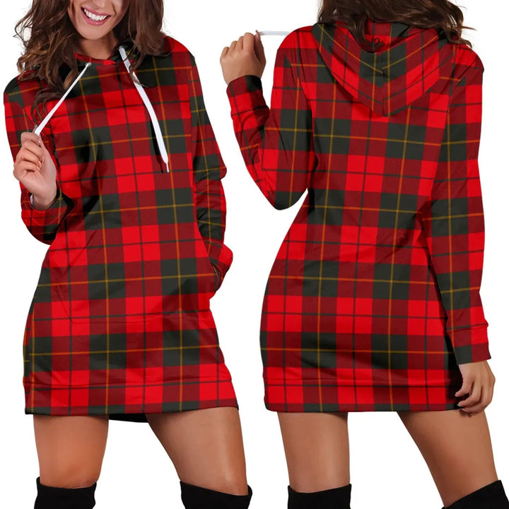 Scottish Wallace Weathered Clan Tartan Hoodie Dress
