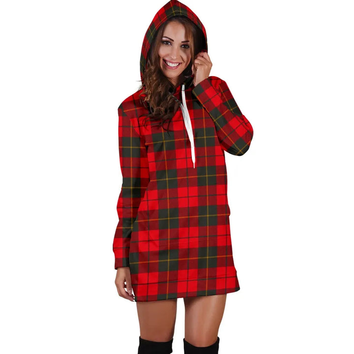 Scottish Wallace Weathered Clan Tartan Hoodie Dress