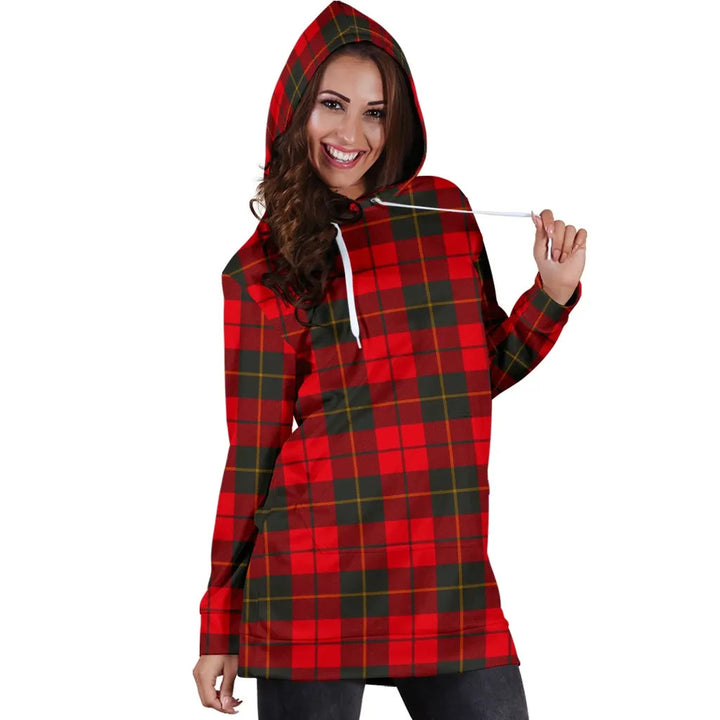 Scottish Wallace Weathered Clan Tartan Hoodie Dress