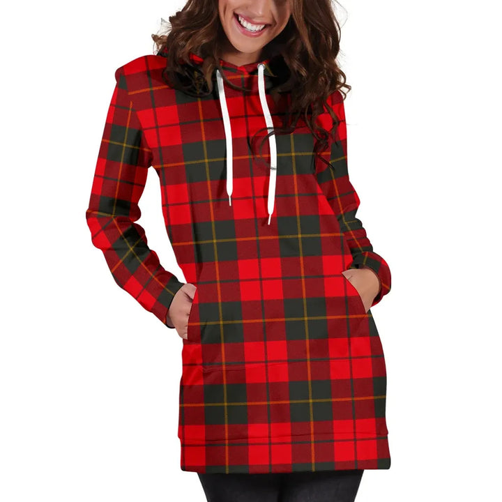 Scottish Wallace Weathered Clan Tartan Hoodie Dress