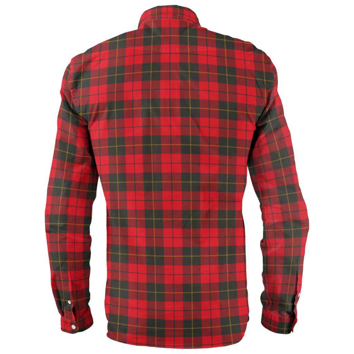 Scottish Wallace Weathered Clan Tartan Long Sleeve Shirt Back Side Tartan Plaid