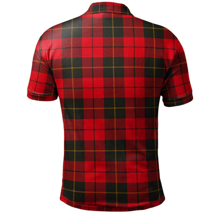 Scottish Wallace Weathered Clan Tartan Polo Shirt Back Side Tartan Plaid