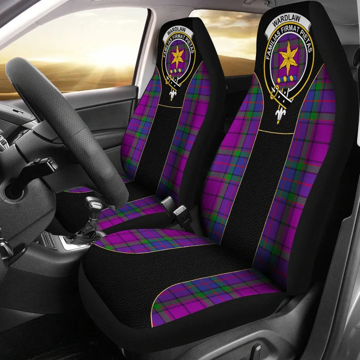 Scottish Wardlaw Clan Crest Tartan Car Seat Covers - Special Style 1