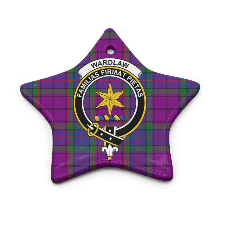 Scottish Wardlaw Clan Crest Tartan Ceramic Ornament Star Shape Tartan Plaid